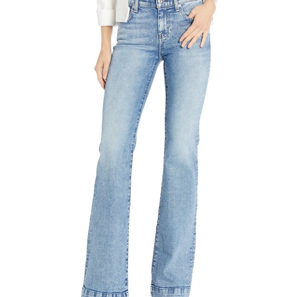 7 FOR ALL MANKIND ORIGINAL TROUSER FLARE LEG LIGHT WASH NWT SZ 30 - Picture 2 of 7